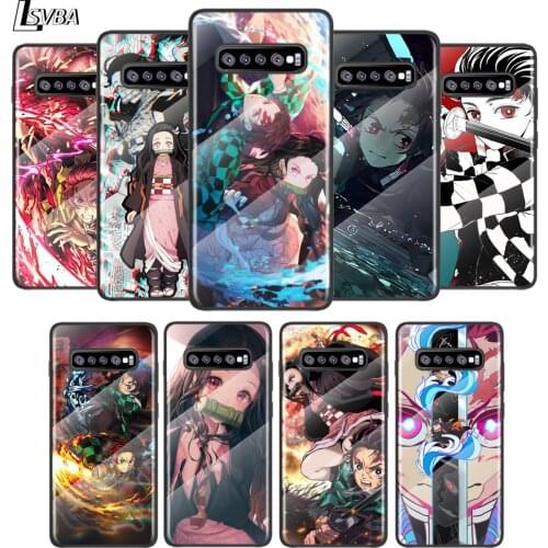 Handsome Demon Slayer For Samsung Galaxy S21 Ultra Plus 5G M51 M31 M21 Tempered Glass Cover Shell Luxury Phone Case