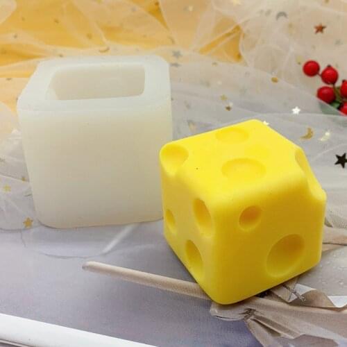 Square Cheese Silicone Mold Keychain Resin Epoxy Craft Polymer Clay Craft DIY Ornament Jewelry Candles Making Tool