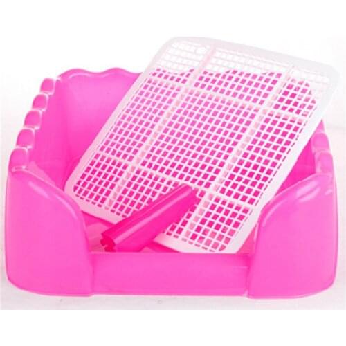 Dog Fenced Toilet Tray Grid Litter Box Cats Training Toilet Puppy Bedpan with Wall Indoor Pet Potty Easy to Clean Pets Supplies