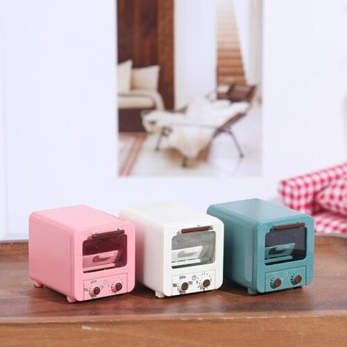 1Pc 1/12 Scale Miniature Dollhouse Microwave Oven Play Kitchen Baking Dish Bread Doll Mini Food Toy Accessories
