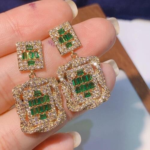 HIBRIDE Fashion Jewelry Drop Earrings for Girls Long Dangle Earrings Women Jewelry Birthday Gift aretes de mujer modernos E-61