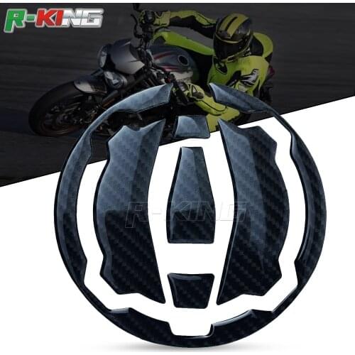 Motorcycle 3D Carbon Fiber Gas Tank Cap Pad Cover Sticker Decals For KAWASAKI Z900 Z650 2018 2017-up New