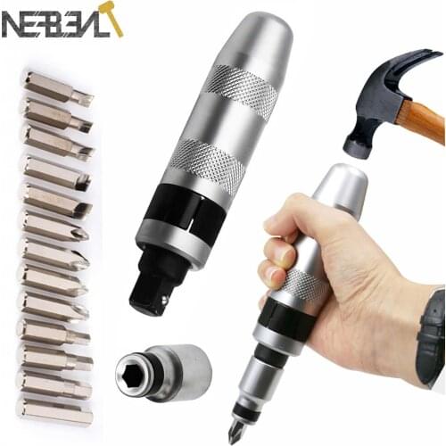 13pcs Professional Impact Screwdriver Set Screw Driver For Loosening Frozen Bolts And Stubborn Fasteners With Non-slip Handle