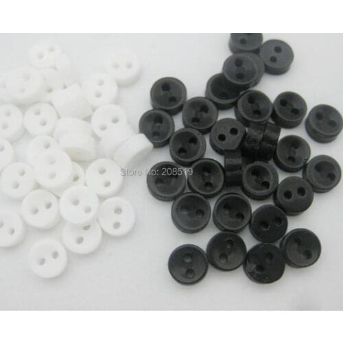 NBNLON white buttons/black buttons 6mm round shape 300pcs sewing crafts button for toy decoration