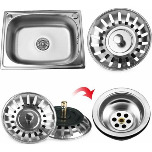 Stainless Steel Kitchen Sink Strainer Stopper Waste Plug Sink Filter Filtre Lavabo Bathroom Hair Catcher For Kitchen Bathroom