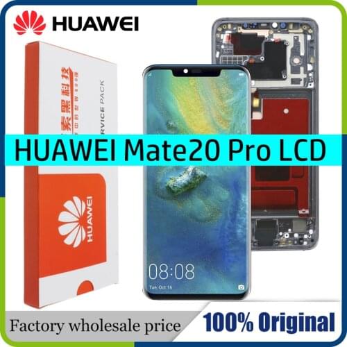 Original For Huawei Mate 20 Pro LCD Display with frame Touch Screen Digitizer Assembly Repair for Huawei Mate20 Pro LCD Screen