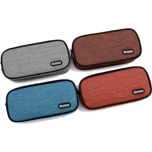 Kawaii Double-layer Pencil Case Fashion Storage Bags Penal for Girls Boy Pen Box School Student Office Supplies Stationery Pouch