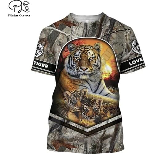 PLstar Cosmos Beautiful Tiger 3D Printed Animal T-shirt Harajuku Streetwear Men/Women Short Sleeve Drop Shipping Style-T27
