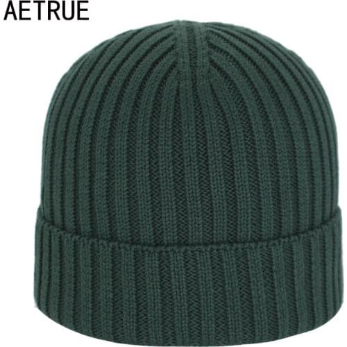 Skullies Beanies Men Winter Hats For Men Knitted Hat Cap Women Winter Beanie Hat Male Solid Gorro Bonnet Homme Cotton Mens Cap