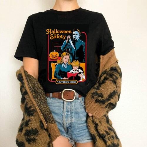 Sunfiz YF 2020 Brand Michael Myers Halloween Safety A Sisters Guide Men T-shirt