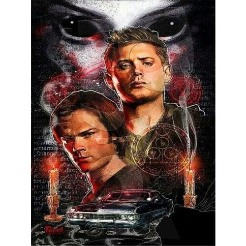 Supernatural Printed Fabric 11CT Cross-Stitch Complete Kit Embroidery DMC Threads Handiwork Painting Handmade Promotions