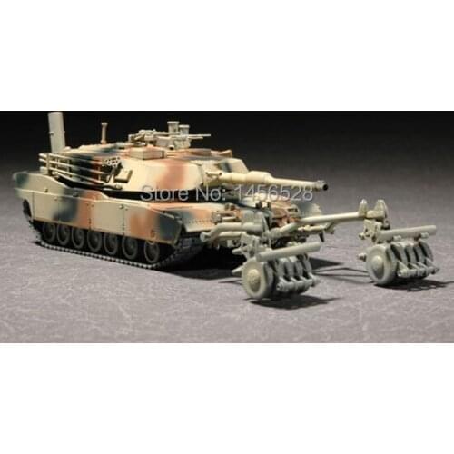 TRUMPETER 07278 1/72 M1A1 with Mine Roller Set Assembly Model kits scale model 3D puzzle vehicle model