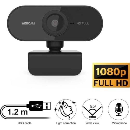 Web Camera Full HD Cam With USB Connector And Build-in Microphone for Skype, MS Teams, Zoom, Home Office, Video Chat, Conference