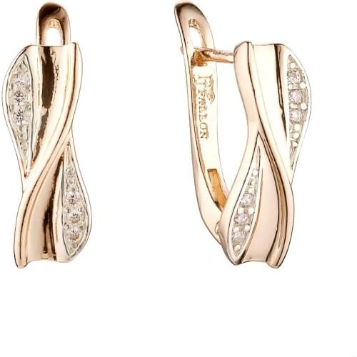 Korean Women Earrings New Fashion Earring Trendy 585 Gold Color Jewelry Office Luxury Cubic Zircon Drop Earrings