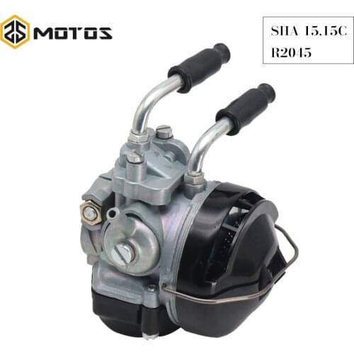 ZS MOTOS Carburetor For Dellorto SHA 15.15C R2045 Cable Choke Carburador For PEUGEOT 103 MBK 51 AV10 NEUF 50cc For Dellorto Carb