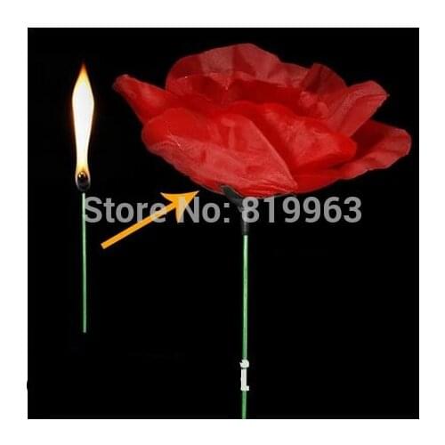 10 Pcs/Lot Fire Rose Torch To Rose - Magic Tricks,Accessories,Card,Mentalism,Stage,Close-up,Comedy,Magia Toys Classic Magie