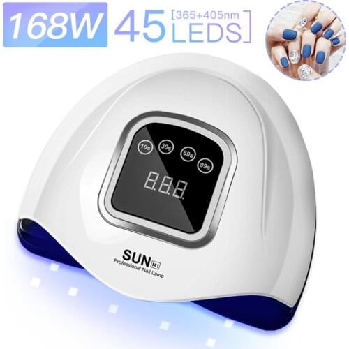 168W high-power nail polish baking light therapy lamp four-speed intelligent induction nail lamp US regulations