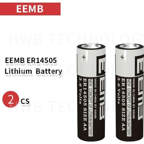 2PCS/lot EEMB ER14505 AA 3.6V 2400mAh Lithium Battery Brand New,Patrolling rod lithium battery PLC instrument battery
