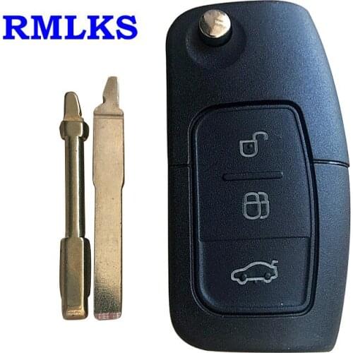 3 Buttons Car Flip Folding HU101 FO21 Blade Blank Key Shell Remote Fob Cover for Ford Focus Fiesta C-Max S-Max Ka Mondeo Galaxy