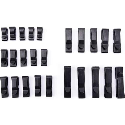 5Pcs 20/25/32/38/50MM webbing buckle strap Belt end clip adjust keeper tactical backpack bag camp hike outdoor military Black