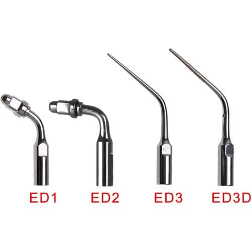 5pcs (ED1 ED2 ED3 3D3D) 120°/95° angle holder Dental Ultrasonic Endo Perio Supragingival Scaling Tips Fit DTE SATELEC Scaler Tip