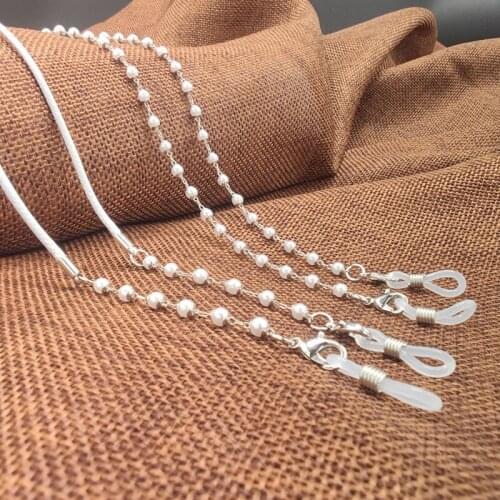 70cm Fashion Face Mask Lanyard Glasses Chain Anti-lost Earphone Chain Colorful Extension Lanyard With Hook Crystal Bead Chain