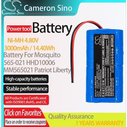 Cameron Sino Battery for Mosquito 565-021 MM565021 fits Liberty Plus Patriot Executive Power Tools Replacement battery 3000mAh