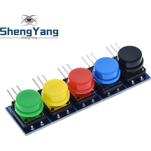 5pcs 12X12MM Big key module Big button module Light touch switch module with hat High level output for arduino or raspberry pi 3