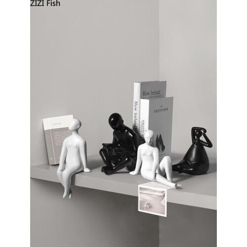 Ceramics Abstract Figures Statue Decorative Ornaments Office Desktop Crafts Portrait Miniature Figurines Home Decor Modern