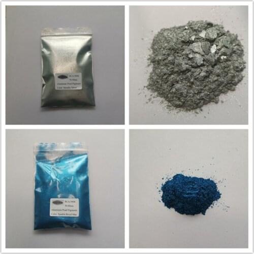 Color Aluminum Pearl Metallic Pigment Powder Sparkle Royal Blue RCA 9408 for Paints, Plastics, Cosmetics