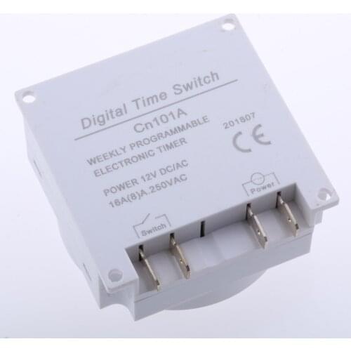 DC 12V Digital LCD Power Programmable Timer Time Switch Relay 16A Amps