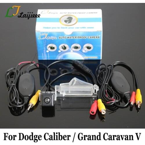 For Dodge Caliber Grand Caravan V Durango MK3 Ram C/V Tradesman RCA AUX 2.4G Wireless Car HD Rearview Backup Reversing Camera
