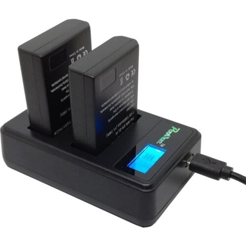 2Pcs 7.4V 1500mAh EN-EL14 battery EN-EL14a EN EL14+LCD Dual Charger for Nikon P7800,P7100,D5500,D5300,D5200,D3200,D3300,D3100
