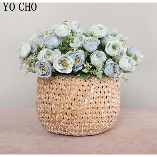 European Vintage Peony Artificial Flowers 10 heads Bouquet Silk Fake Flowers Wedding Home Retro Fake Flower Party DIY Decoration