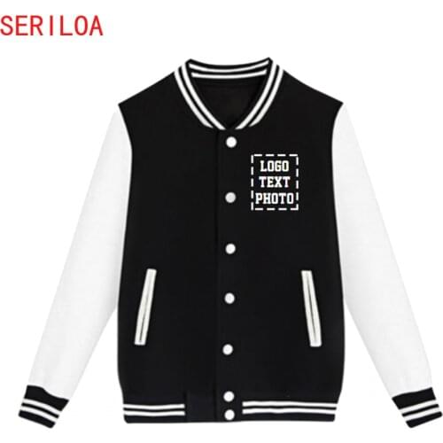 Custom Baseball Uniform Jacket Sport Coat Print LOGO/TEXT/PHOTO for Teenagers
