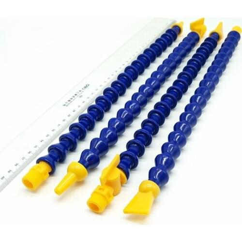 2pcs/lot 3/8''-400mm Flexible Cooling Tube Plastic Flexible Water Oil Coolant Pipes Hoses with Switch