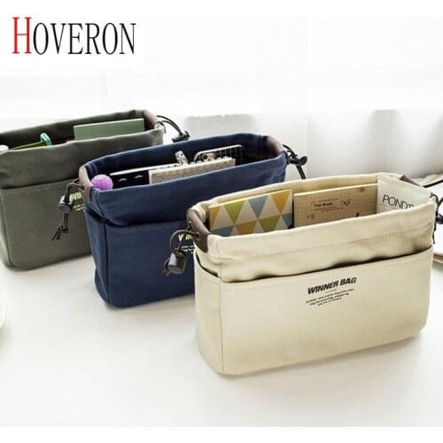 Canvas Purse Organizer Bag Organizer Insert with Compartments Makeup Organizer Handbag Organizador Trousse Maquillage Femme