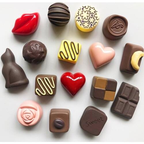 Simulation food chocolate refrigerator paste magnet candy room decoration paste creative note messages paste fridge magnet gift