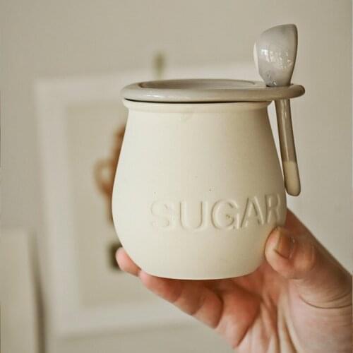 Ceramic Spice Jar Salt Sugar Cans Seasoning Container Condiment Organizer Spice Container Large Capacity Kitchen Tools