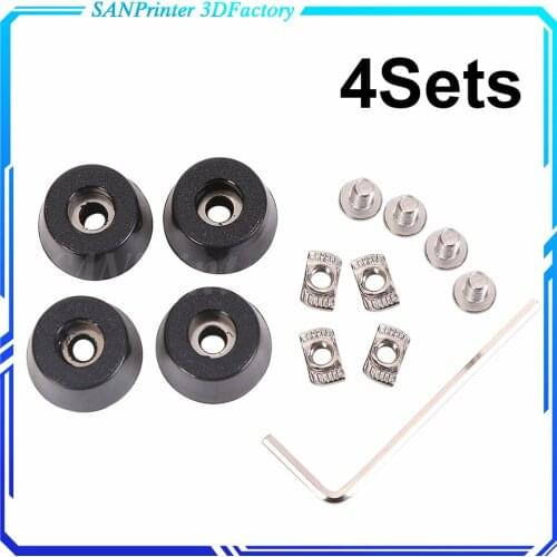 4Sets 3D Printer Antivibration Feet For i3 MK3 Printer Kit Anti-vibration Rubber Landing Mat Feet For 2020 Profile