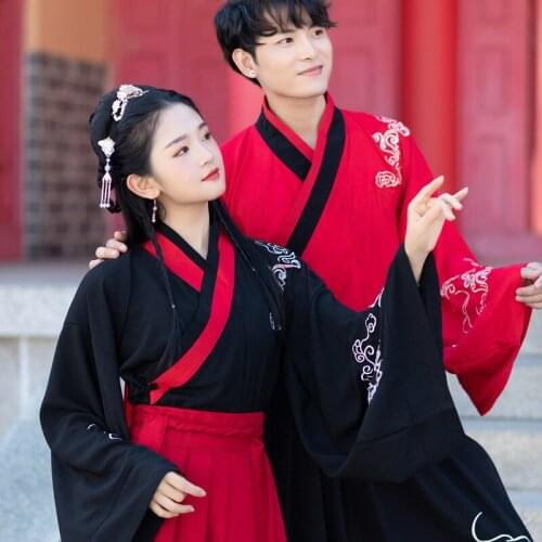Hanfu female chinese costume hmong chinese dance costumes hanfu man folk dress chinese wedding dress
