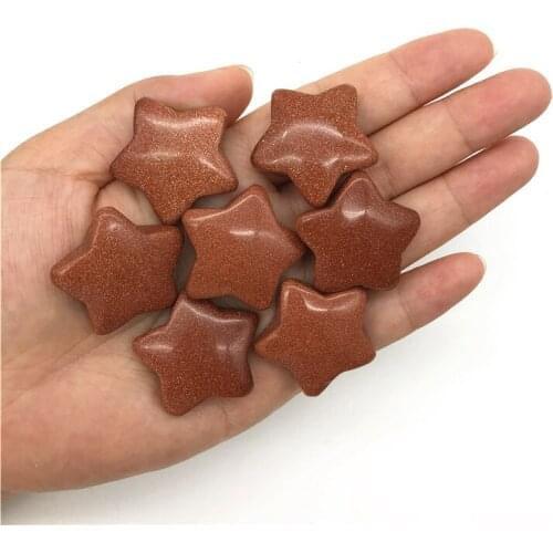 Beautiful 1PC Natural Golden Sandstone Star Shaped Crystal Gemstone Healing Stones Decor Crafts DIY Stone Natural Quartz Crystal