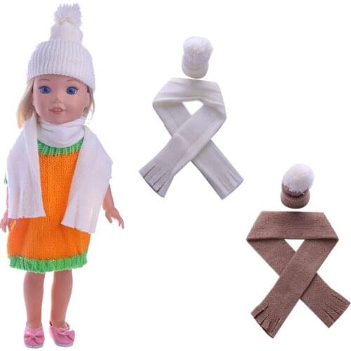 Best sweet Gift Hat and scarf for American Wellie Wisher doll party