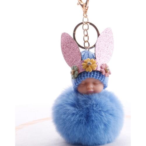 Lovely Angel Baby Plush Doll Fur Ball Key Chain Pendant Baby Shower Toy Birthday Party Xmas Gift Wedding Favors Gifts For Guests