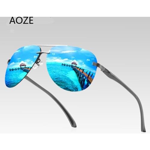 2020 pilot sunglasses men polarized driver mirror sunglasses fashion polaroid lens Alloy metal sunglasses UV400