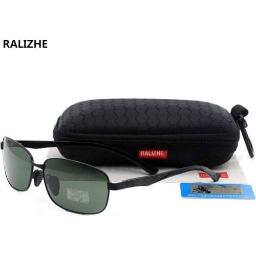 2019 High Quality Mens Metal Polarized Sunglasses Male Classic Exclusive Luxury Designer Sun Glasses UV400 Black Green TAC Lens