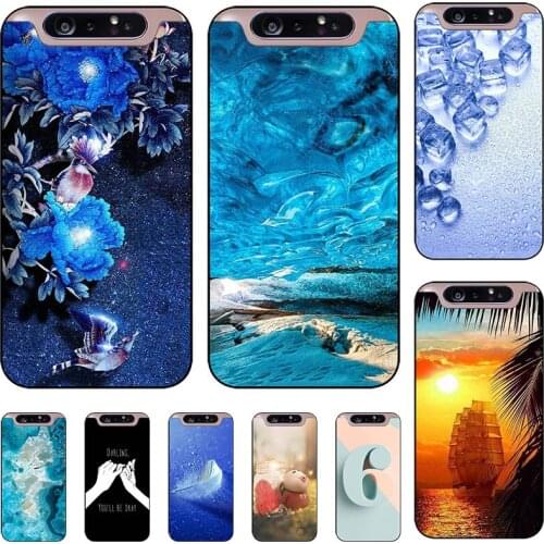 For Samsung Galaxy A80 GalaxyA80 A 80 SM-A805F A805 A805F Cover Fashion Cool Cartoon Flower Capa Soft Silicone TPU Case
