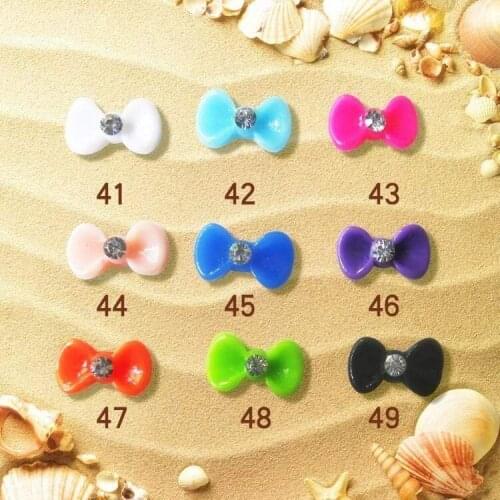 New bowknot with small diamond design Resin Flatback beads for Nail Art Scrapbooking DIY 200pcs/style