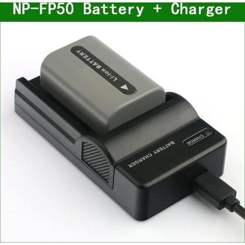 NP-FP50 NP FP50 NPFP50 Battery and USB Charger for Sony NP FP30 FP51 FP70 FP71 FP90 FP91 DCR DVD103 HC16 HC19 HC20 HC21 SR80