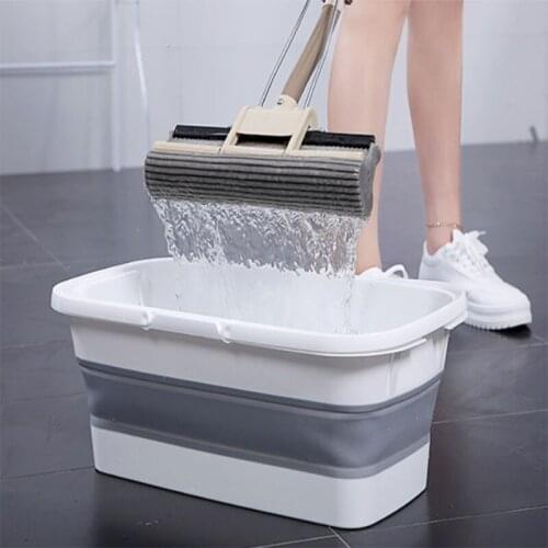 Portable Folding Mop Bucket Foldable Basin Bathroom Tourism Outdoor Folding Bucket Fishing Car Wash Clean Bucket Accessories